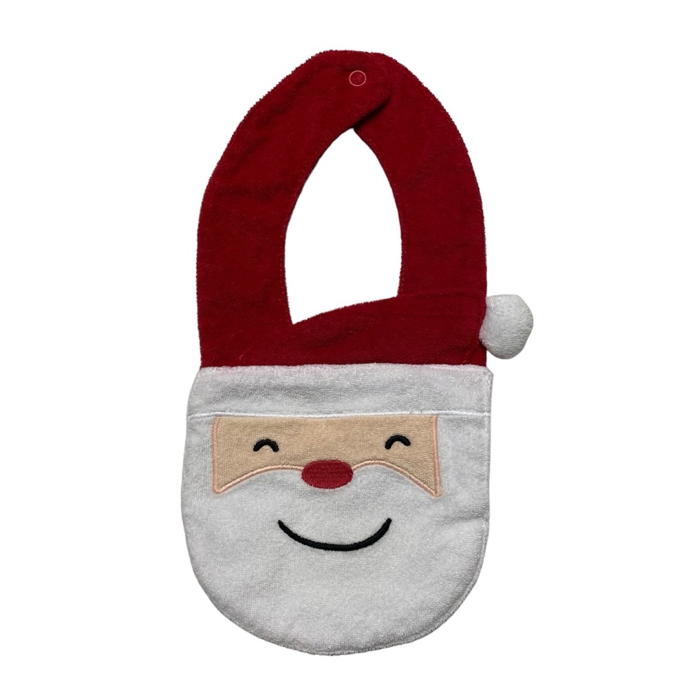 Carter’s Santa Claus bib infant terry cloth Christmas holiday
